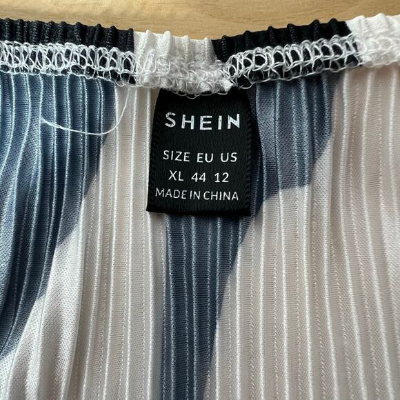 Women's Pleated Elastic Waist Maxi Long Skirt Size XL/12 Ruffle HemHigh Waist - Picture 7 of 9
